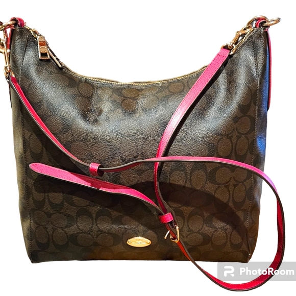 Coach Handbags - Coach Celeste Signature Coated Shoulder Bag with Sling